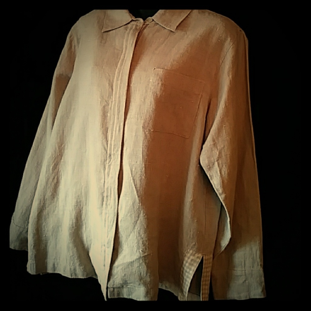 Carol Anderson Collection linen jacket-sz XL